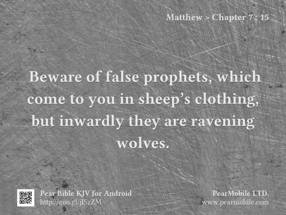 Matthew, Chapter 7:15
